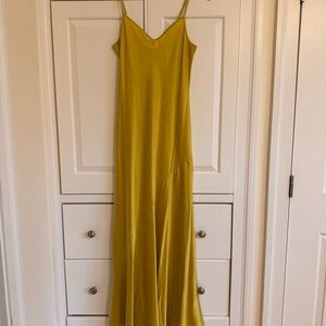 Jcrew Yellow Spaghetti Strap Maxi Dress